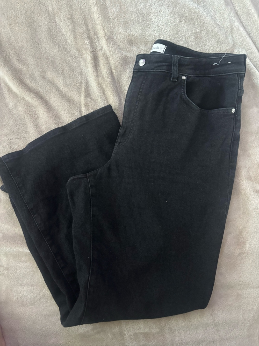 Madewell The Curvy Wide Leg Jean  Black Size 33